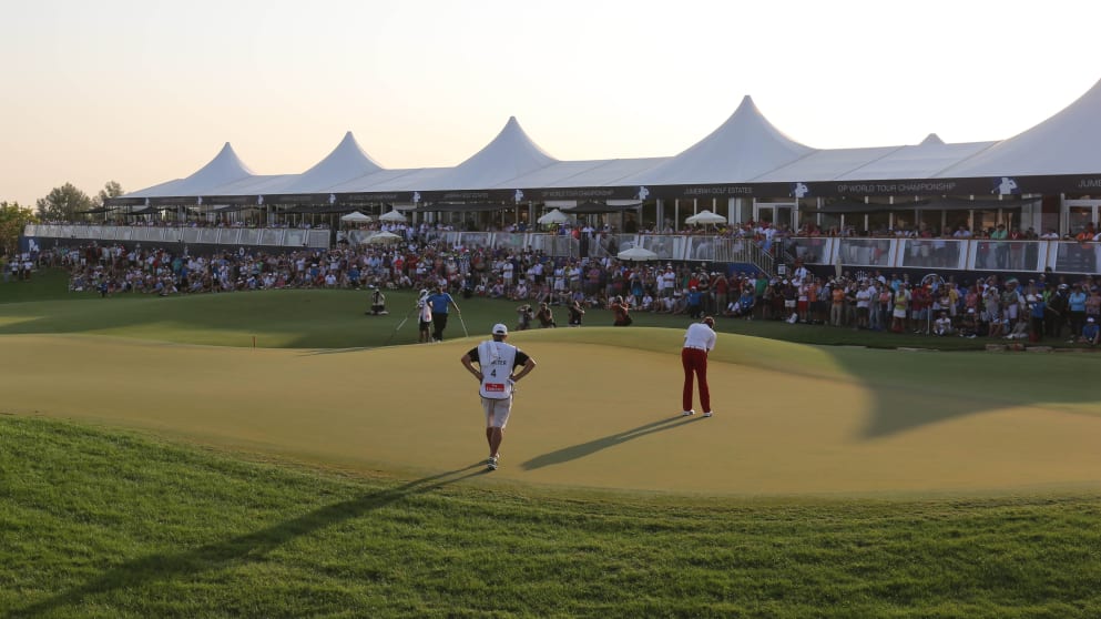 Hospitality unit at the DP World Tour Championship, Dubai