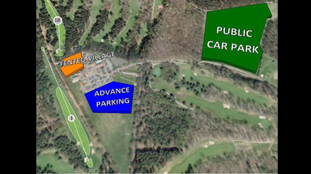 Parking at Woburn for the Travis Perkins Masters