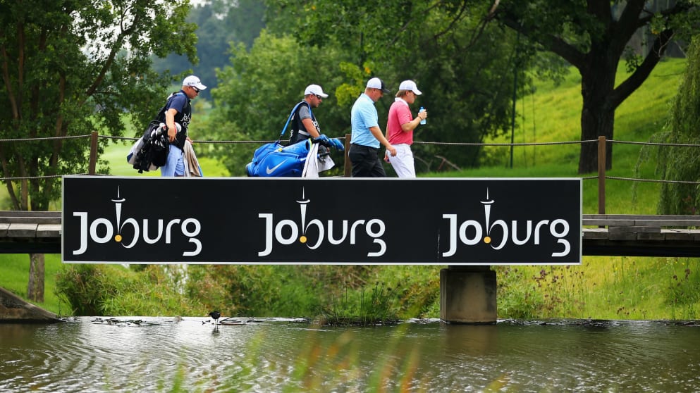 Ross McGowan and Tom Lewis at the Joburg Open