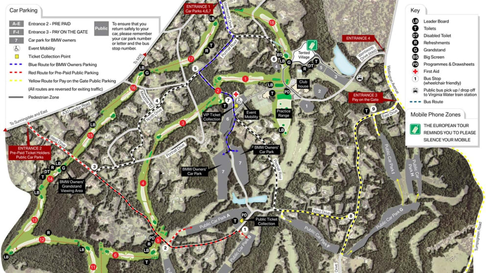 BMW PGA Championship Traffic Plan