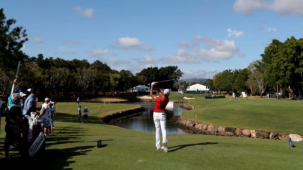 Curtis Luck during his first round at RACV Royal Pines Resort