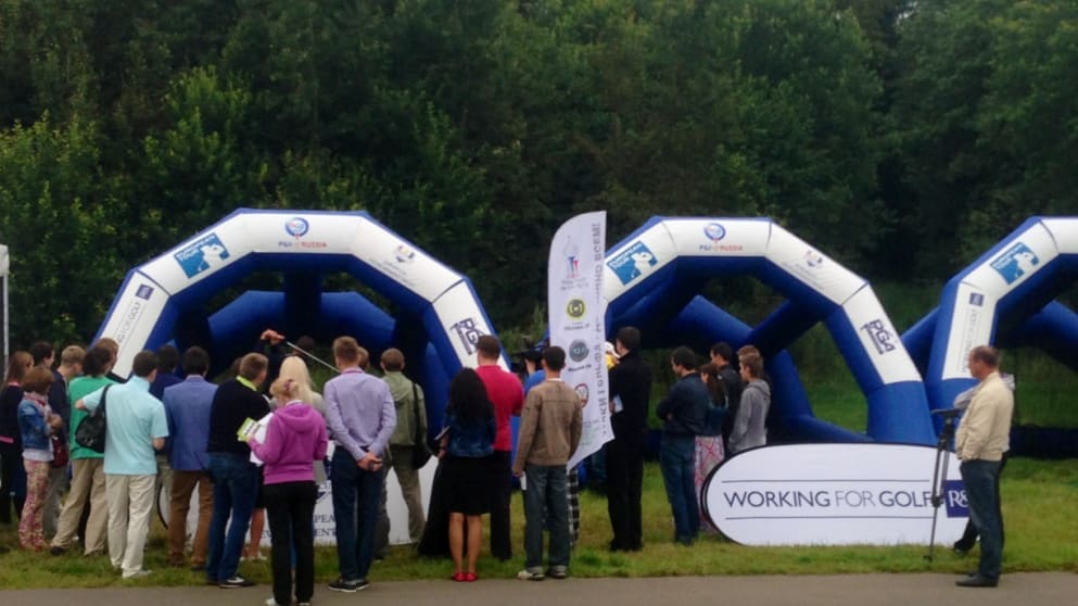 The M2M Russian Open provided the perfect opportunity to introduce the people of Russia to the game of golf at Tseleevo Golf and Polo Club thanks to free lessons 