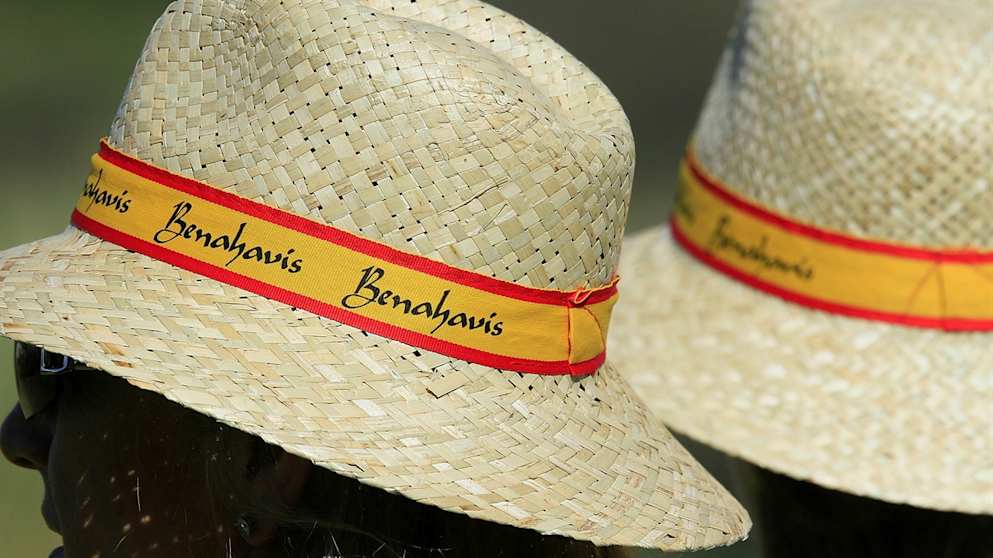 Spectators hats during the first round of the Benahavis Senior Masters