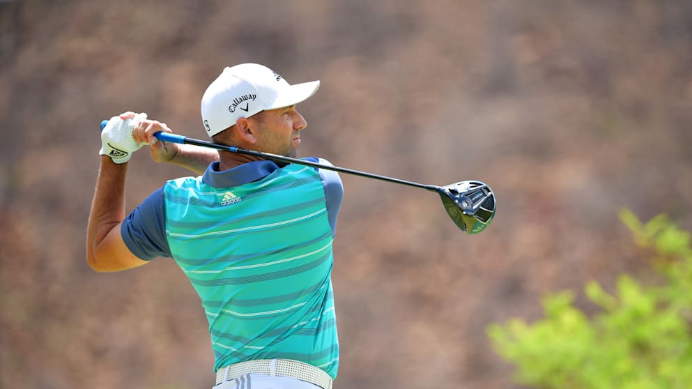 Sergio Garcia of Spain in action during day one of the Nedbank Golf Challenge