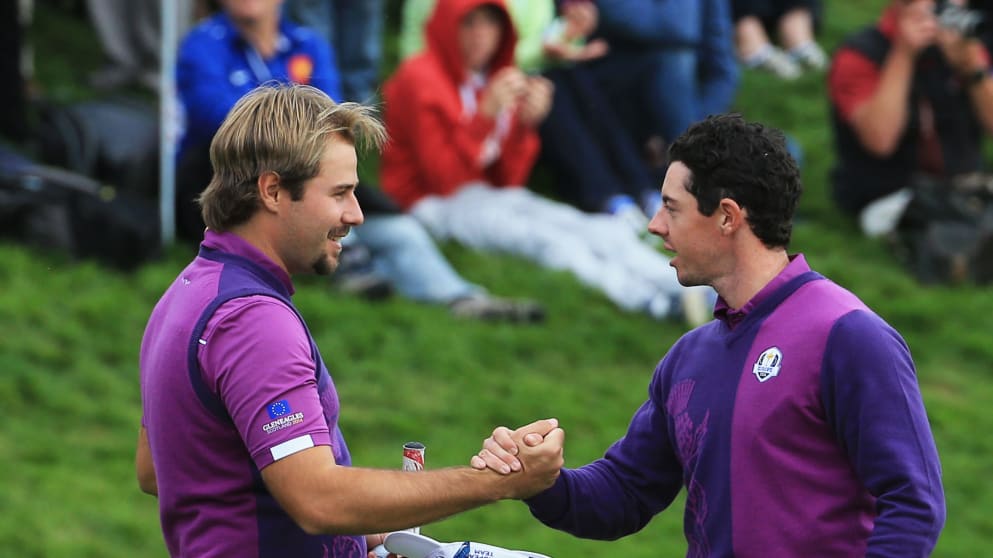 Rory McIlroy and Victor Dubuisson 