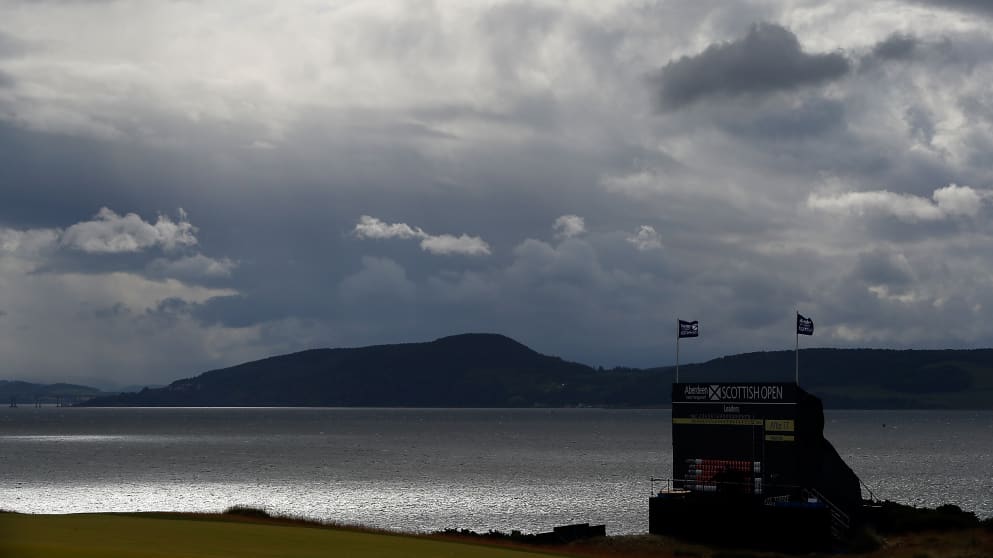 The 18th green at Castle Stuart