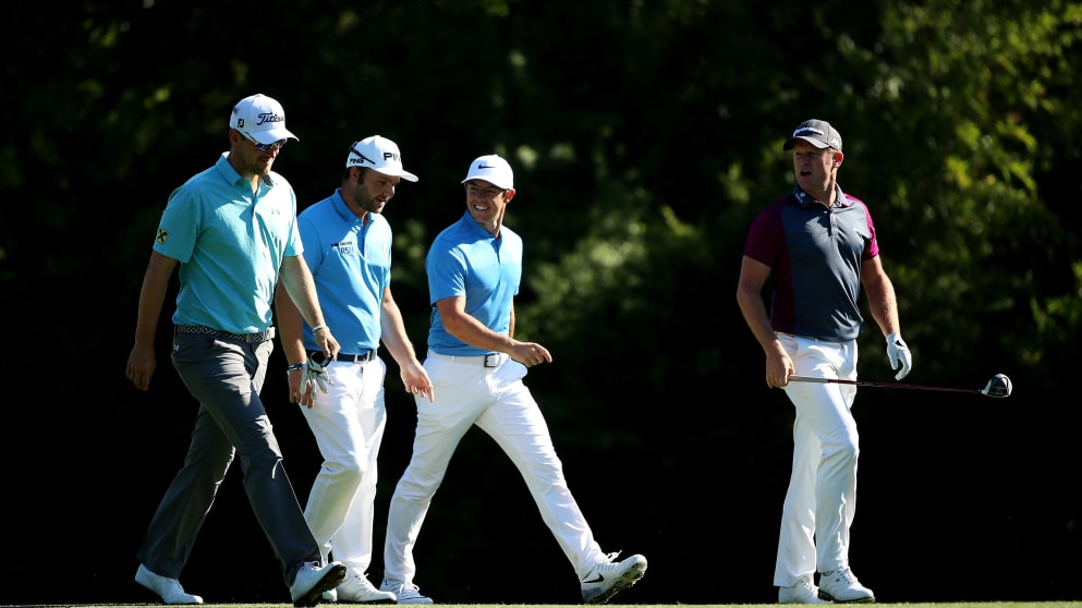 Rory McIlroy, Bernd Wiesberger, Jamie Donaldson and Andy Sullivan