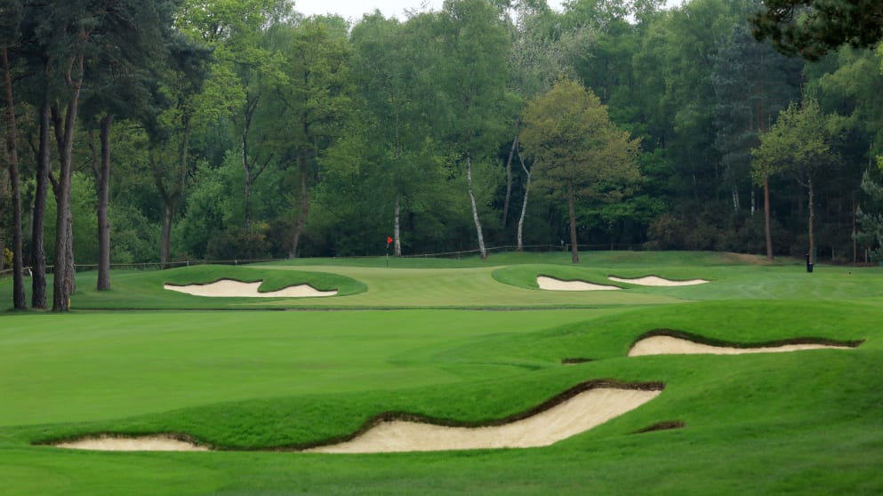 The new-look par 5, 12th hole at Wentworth Club