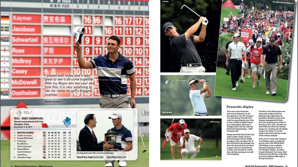 Martin Kaymer won the 2011 WGC-HSBC Champions by three strokes.