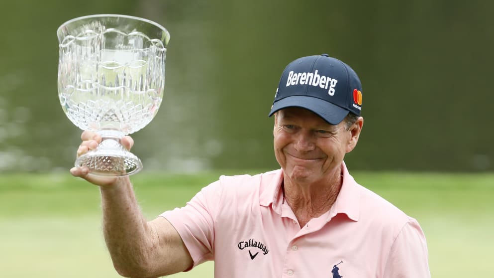 Tom Watson, winner of the annual Par 3 Tournament