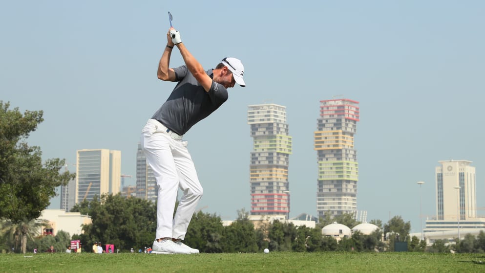 Chris Wood at the Commercial Bank Qatar Masters