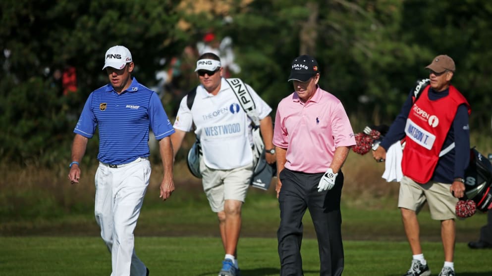 Lee Westwood and Tom Watson