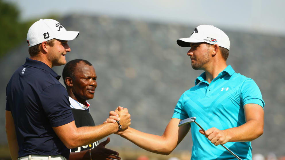Zander Lombard and Haydn Porteous at the Joburg Open