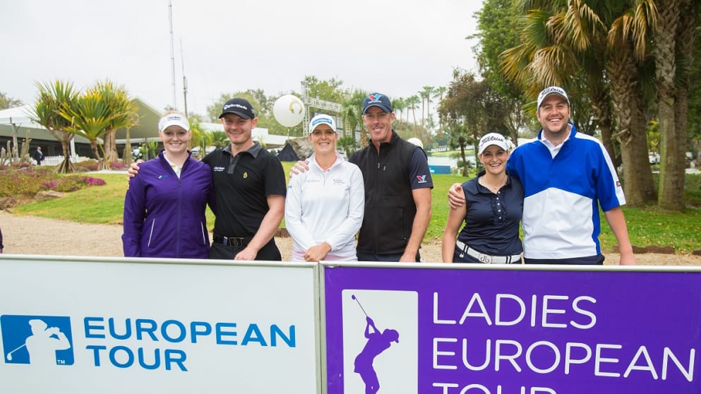 The Couples Skills Challenge contestants from The European Tour and Ladies European Tour