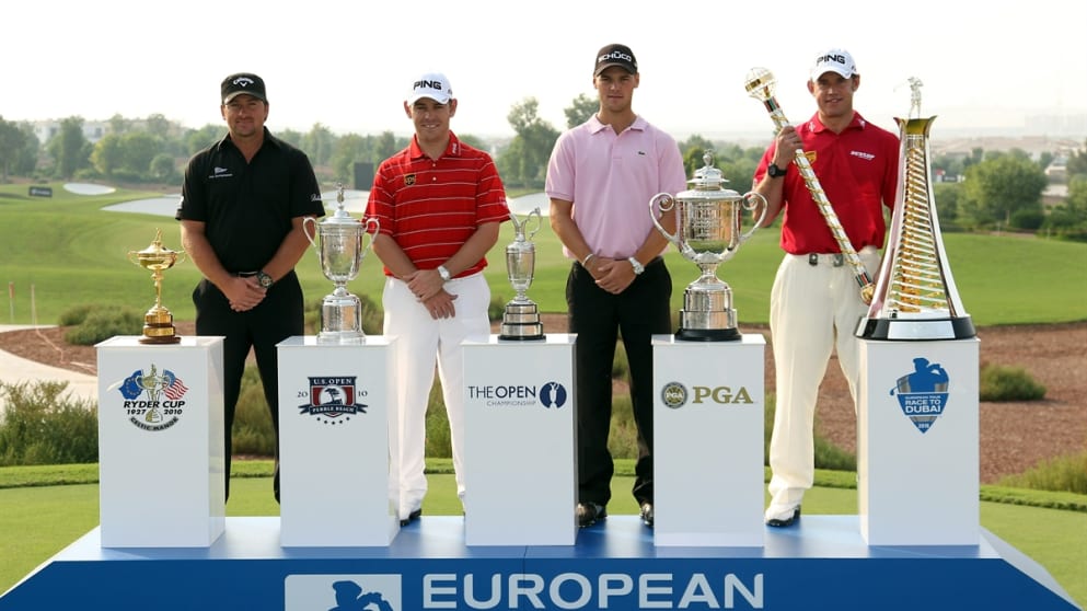 Graeme McDowell, Louis Oosthuizen, Martin Kaymer and Lee Westwood