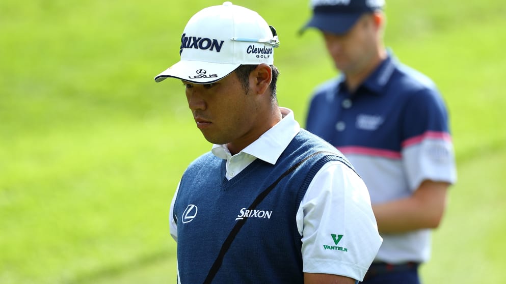 Hideki Matsuyama during the final round of the WGC-HSBC Champions