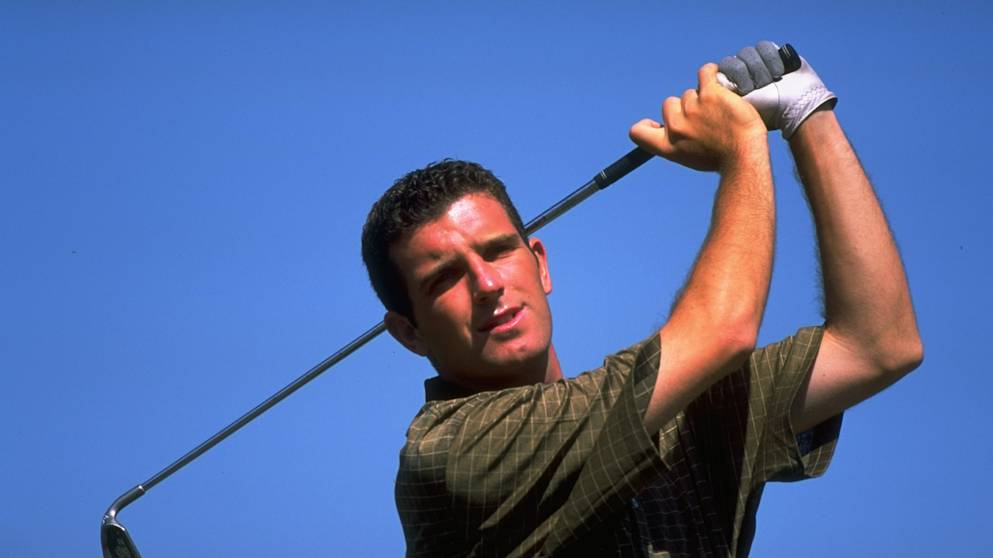 1999: Anthony Wall of England in action during the South African Open 