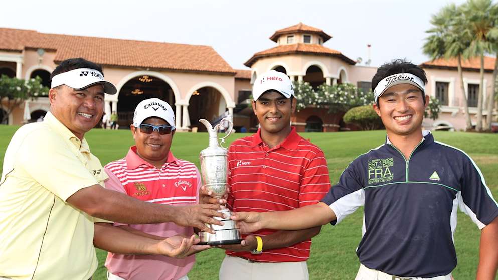 Mardan Mamat, Prayad Marksaeng, Anirban Lahiri and Kodai Ichihara
