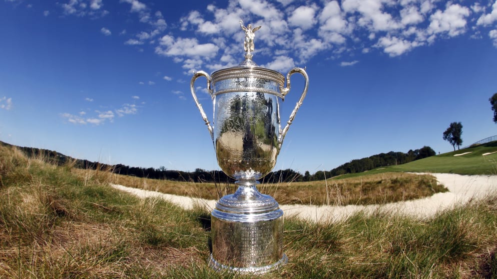 US Open trophy at Oakmont Country Club