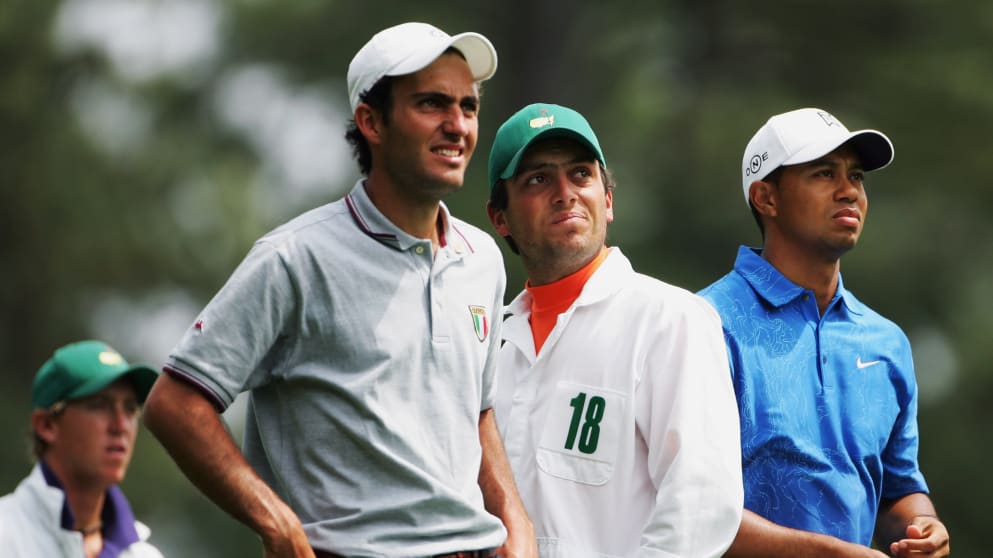 Tiger Woods and Edoardo Molinari