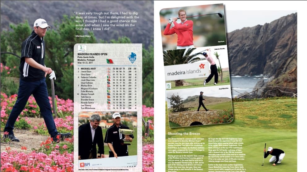 Michael Hoey won the 2011 Madeira Islands Open by two shots