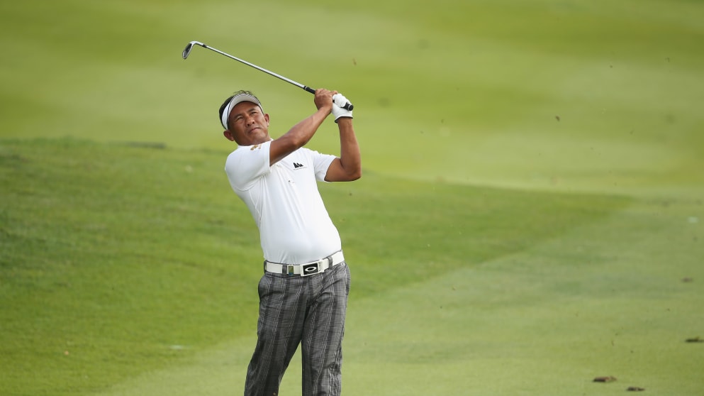 Thongchai Jaidee in action during the second round of the Maybank Malaysian Open