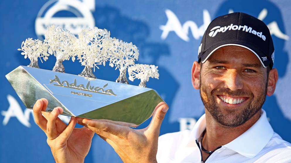 Sergio Garcia with the Andalucia Masters trophy in 2011