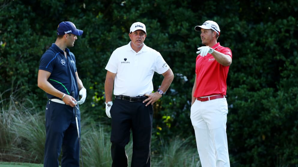 Martin Kaymer, Phil Mickelson and Henrik Stenson 