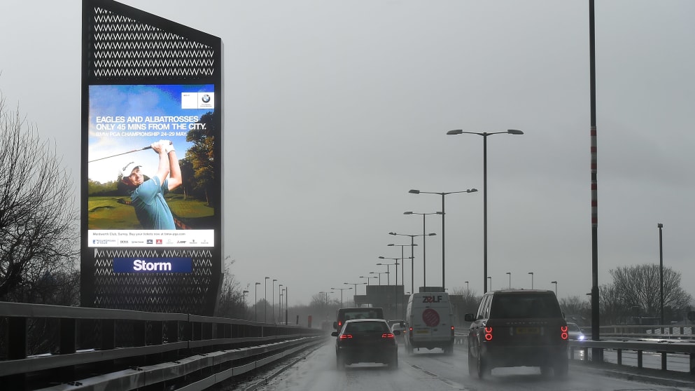 Justin Rose features in the Clear Channel campaign promoting this year's BMW PGA Champoinship