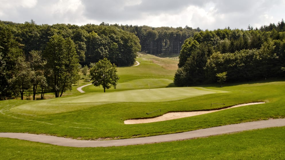 The 16th green at Kaskáda Golf Resort (credit Kaskáda Golf Resort)