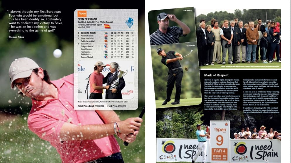 Thomas Aiken won the 2011 Open de Espana by two shots.