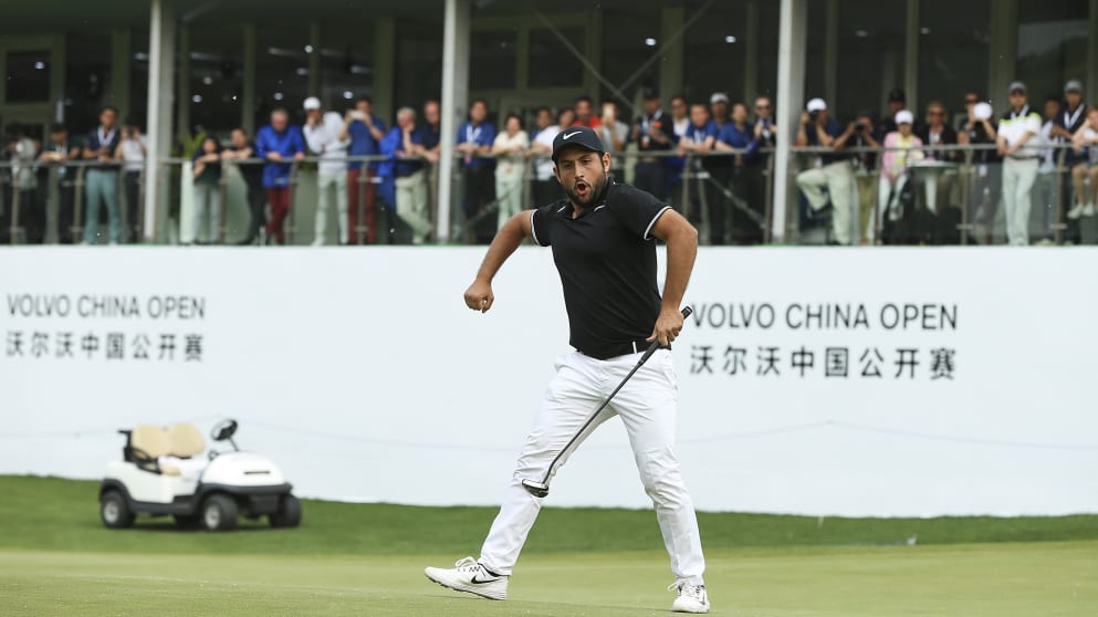The moment Alex Levy won his fourth European Tour title