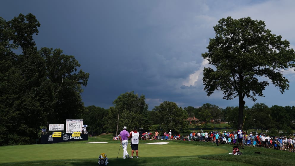 The 14th green at Bellerive Country Club