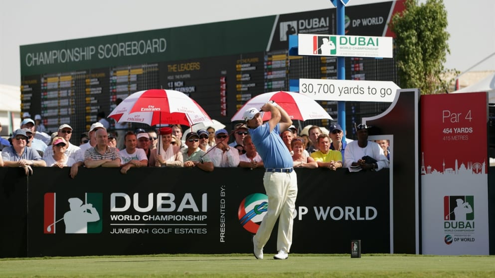 Graeme McDowell hits his opening tee shot