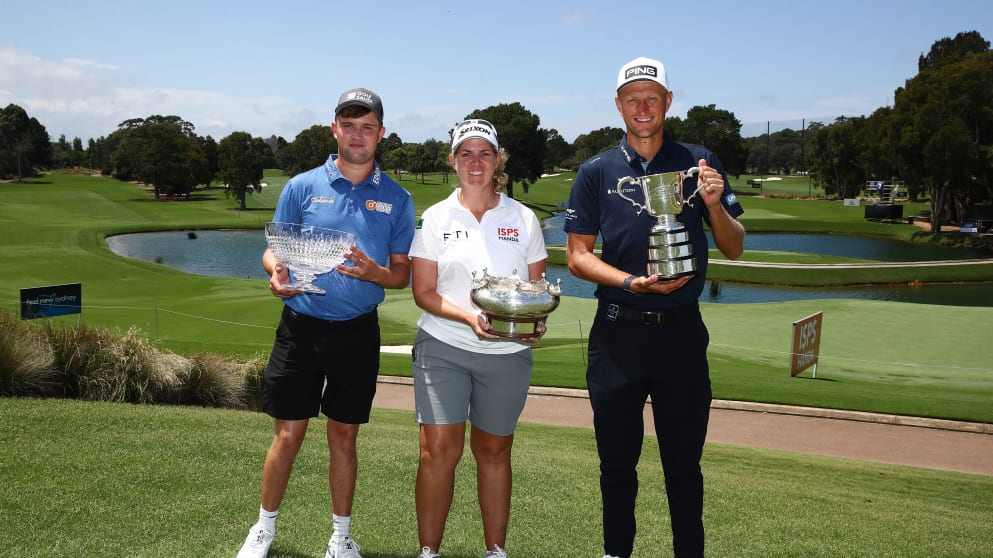 2023_#AusOpenGolf_WED_Photo_Golf Australia_Brett Costello_Kipp Popert, Adrian Meronk, Ashleigh Buhai_24855