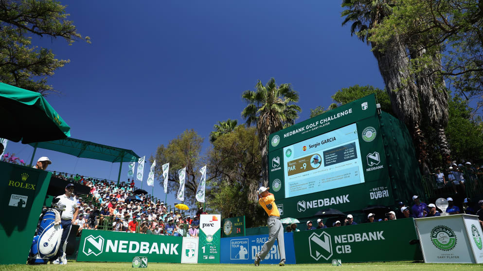 Sergio Garcia of Spain on Day Three at the Nedbank Golf Challenge