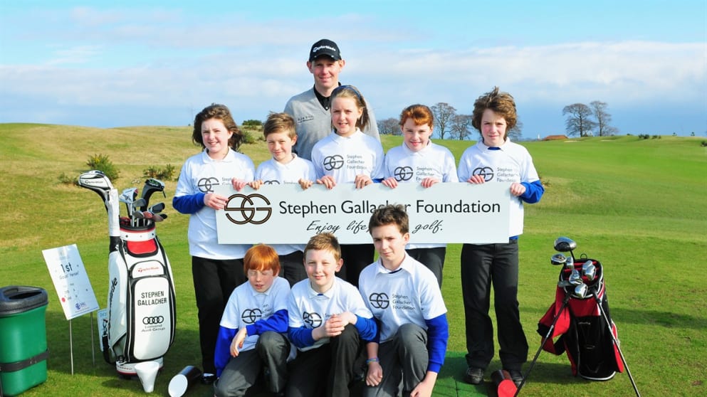 Stephen Gallacher at the launch of his foundation (picture by Golf Tour Images)