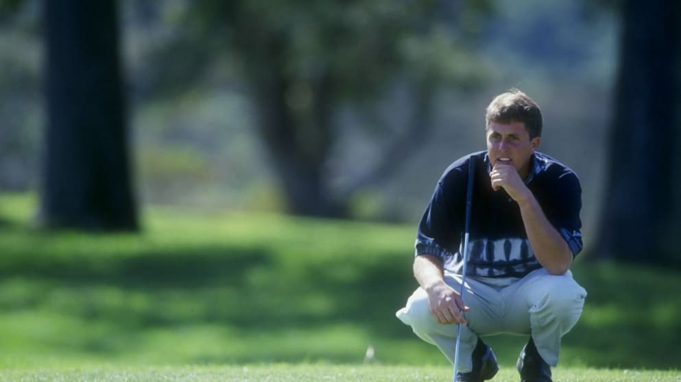 Phil Mickelson in 1993, the same year he won in his only Challenge Tour appearance