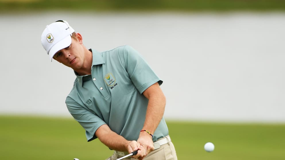 Brandon Stone on the third hole