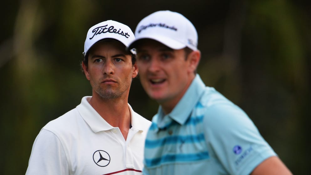 Adam Scott and Justin Rose 