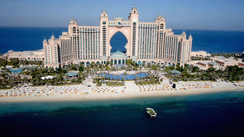  An aeriel view of the DP World Tour Championship Atlantis Golf Challenge (Aerial photography by Birdview)