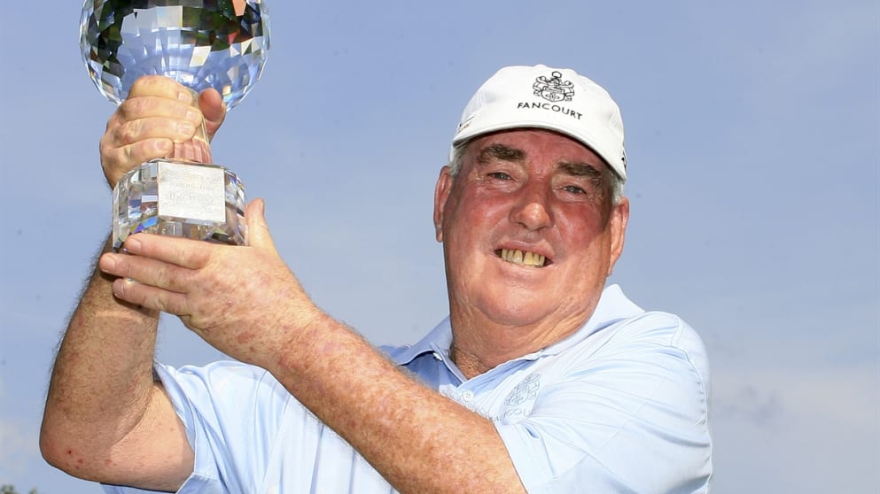 John Bland lifts the 2009 Bad Ragaz PGA Seniors Open trophy