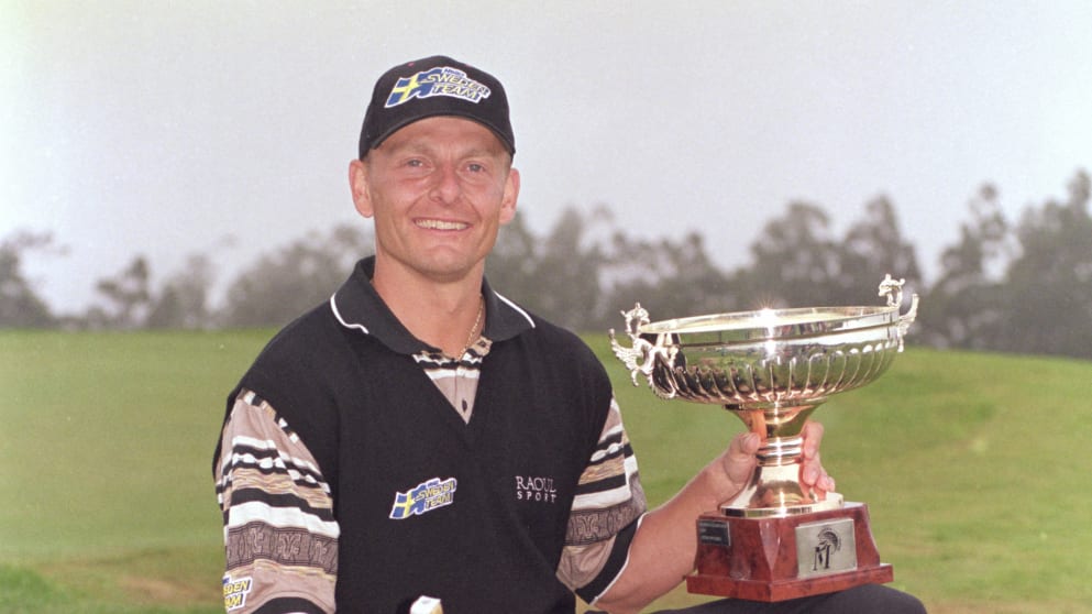 Mats Lanner after his incredible victory at the 1998 Madeira Islands Open