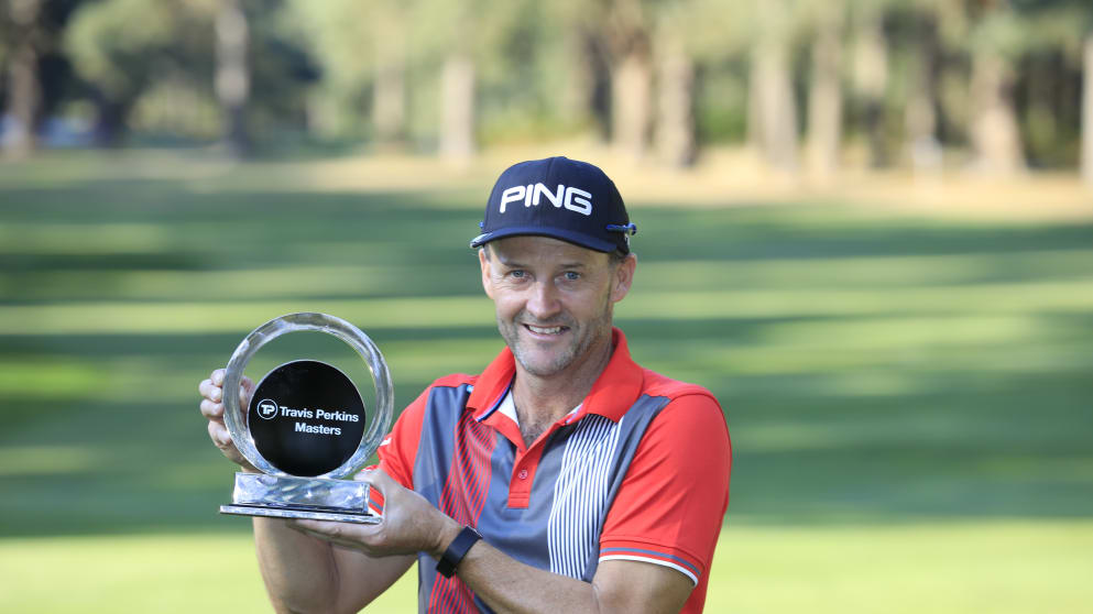Paul Streeter after winning the Travis Perkins Masters