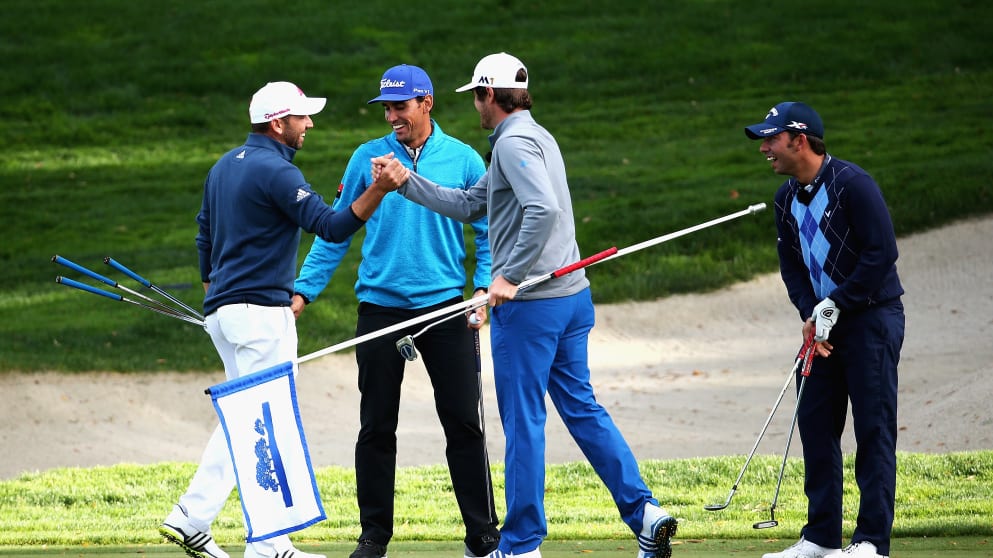 Sergio Garcia captained the Spanish side against teams from Denmark and France in the Guinness World Records attempt