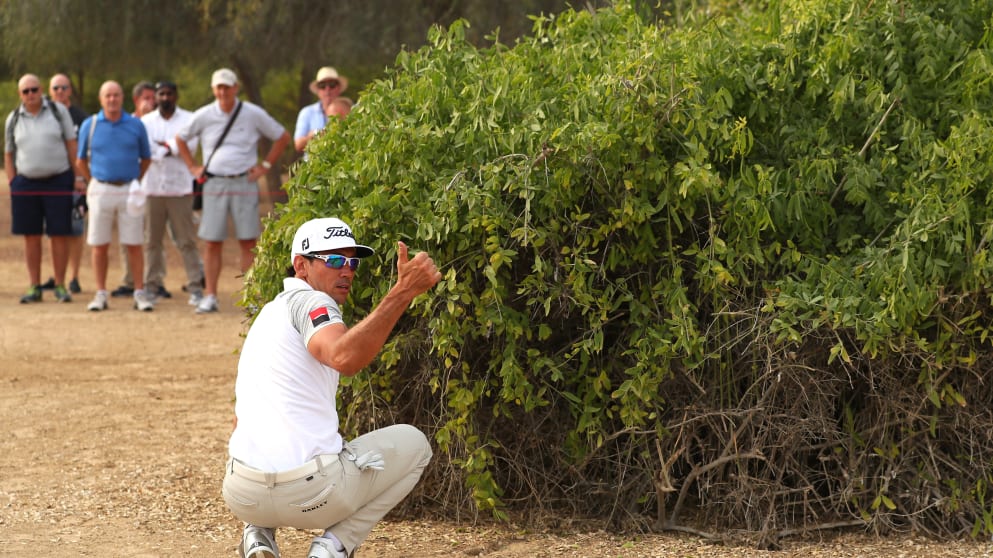 Rafa Cabrera Bello during the opening round of the Abu Dhabi HSBC Championship