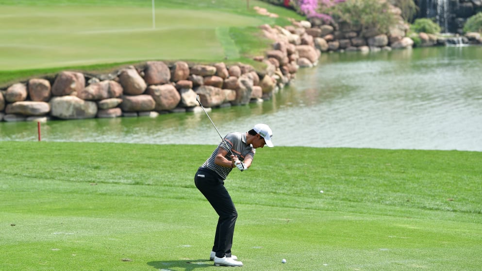 Matteo Manassero at the Hero Indian Open