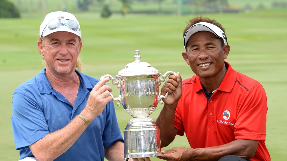 Miguel Angel Jimenez and Thongchai Jaidee