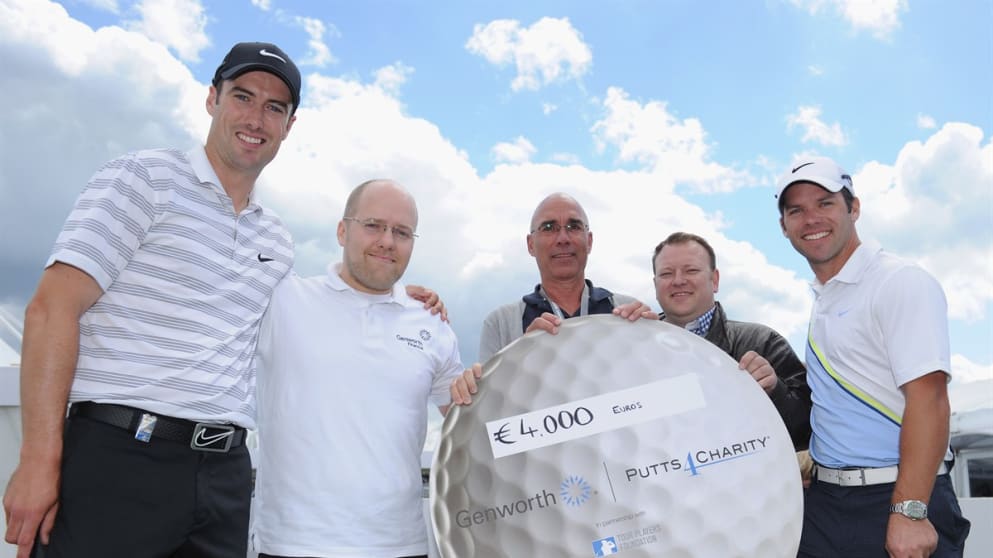 Ross Fisher and Paul Casey of England at Genworth's Putts4Charity