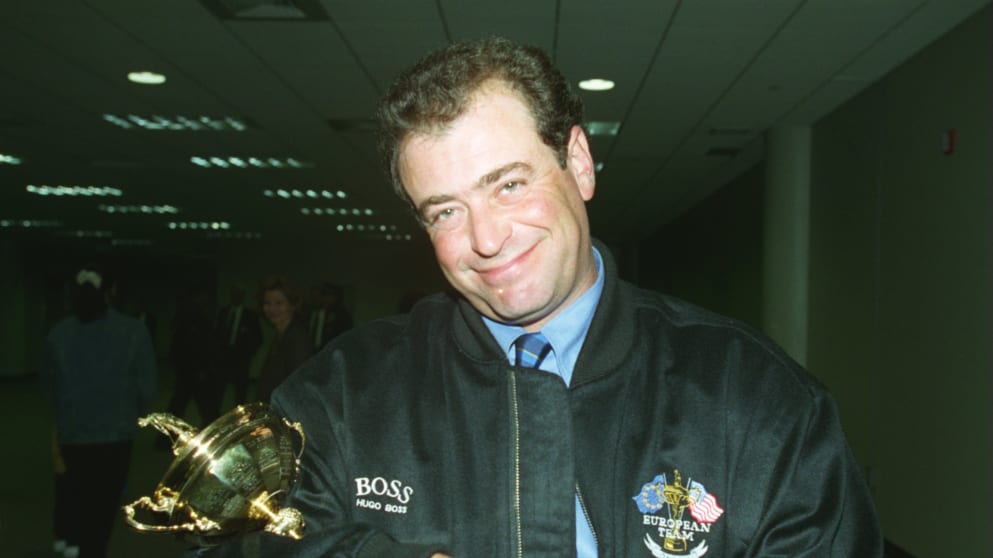 Costantino Rocca hugs The Ryder Cup